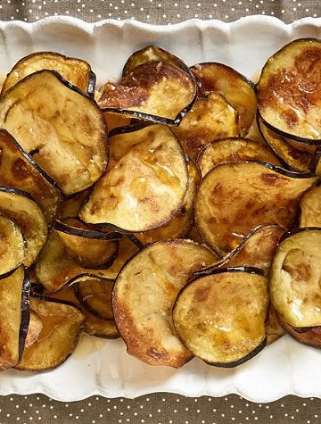 Batatas Fritas de Berinjela com Mel e Sal