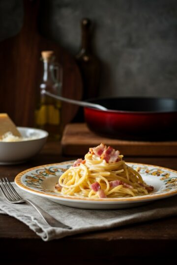 Massa Carbonara Tradicional Italiana em Minutos