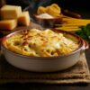 Massa ao Molho Branco com Queijo Gratinado