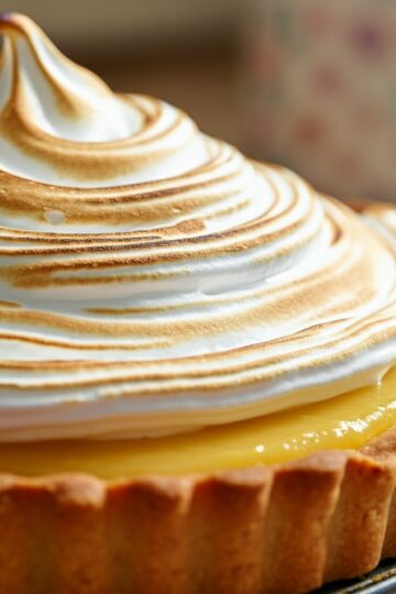 Torta de Limão com Massa de Biscoito e Merengue